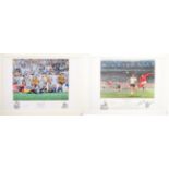 They Think It's All Over Signed Print by Rob Highton, depicting England's fourth goal in the 1966