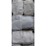 Assorted White Linen and Cotton Table and Bed Linen, some with embroidered and crochet edging,