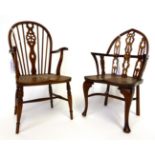20th Century Craftsman Made Miniature Gothic Windsor Armchair, on pad feet, 12cm by 23cm high by