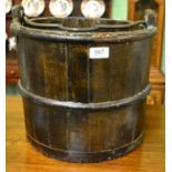 A 19th century coppered oak pail