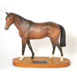 Beswick Connoisseur Horse 'Troy', model No. 2674, matt, on wood plinth