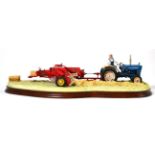 Border Fine Arts 'Hay Baling', model No. B0738 by Ray Ayres, limited edition 1596/2002, on wood