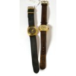 Two 9ct gold gents wristwatches, one signed Omega