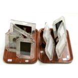 Nine Waterford Crystal picture frames (on two trays)