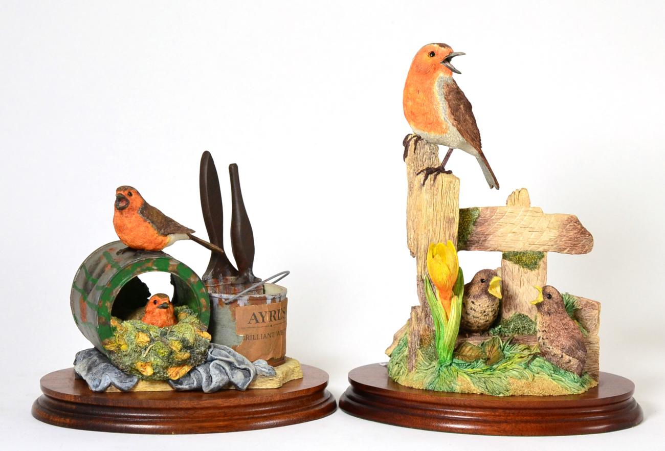 Border Fine Arts 'In the Potting Shed' (Robin Nesting in Old Paint Tin), model No. B0045 by Ray