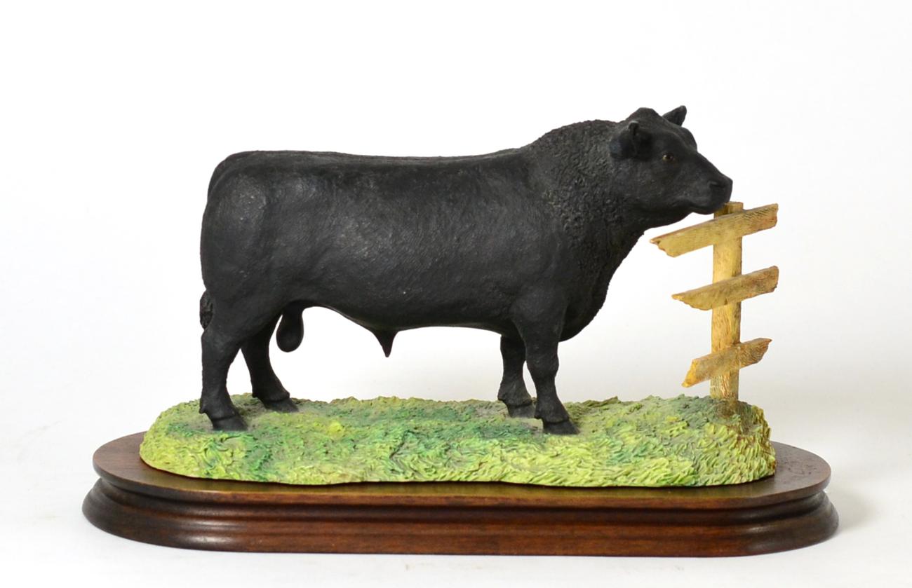 Border Fine Arts 'Aberdeen Angus Bull' (Style One), model No. L59 by Ray Ayres, limited edition