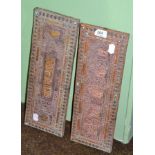 A pair of Tibetan Buddhist plaques