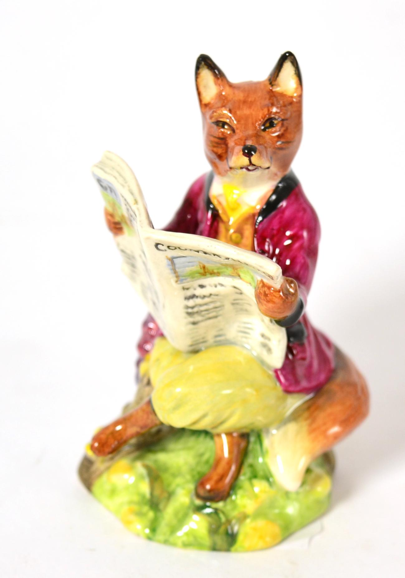 Royal Doulton Foxy Reading Country News, model No. P3219, unusual colourway