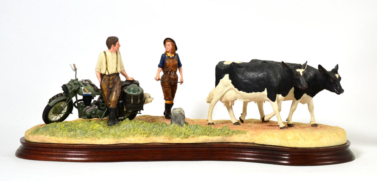 Border Fine Arts 'Flat Refusal' (Friesian Cows), model No. B0650 by Kirsty Armstrong, limited