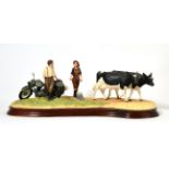 Border Fine Arts 'Flat Refusal' (Friesian Cows), model No. B0650 by Kirsty Armstrong, limited