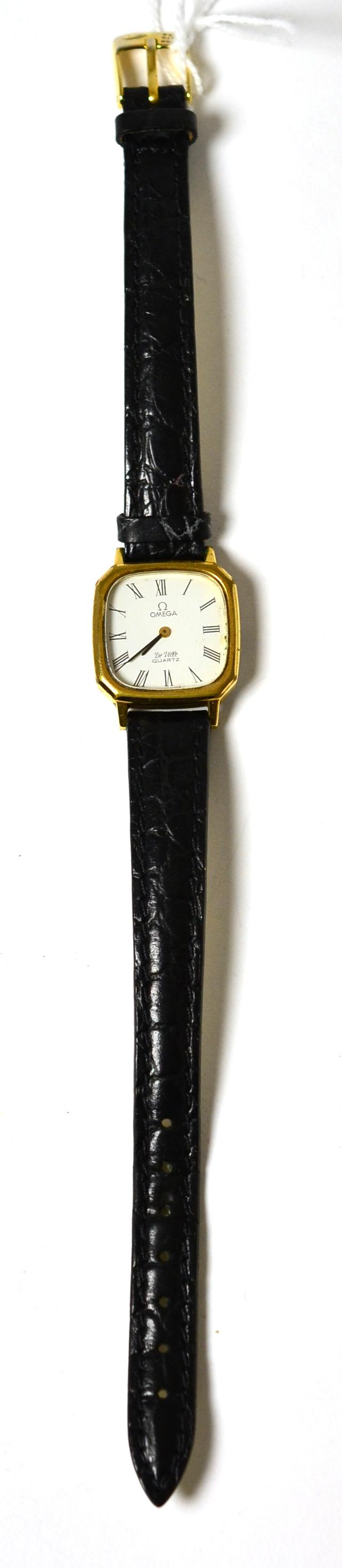 A lady's plated Omega wristwatch