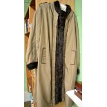 Brown coney fur jacket and mink reversible raincoat/fur coat (2)