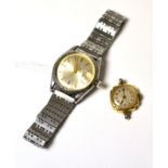 A gentleman's Tudor wristwatch with stainless steel case and bracelet strap together with a lady's