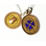 Two 9ct gold fobs