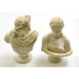 Two parian busts of Classical figures