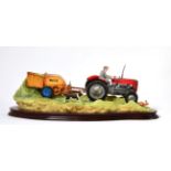 Border Fine Arts 'Hay Turning' (Massey Ferguson Tractor and Wuffler), model No. JH10 by Ray Ayres,