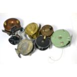 Seven assorted fishing reels