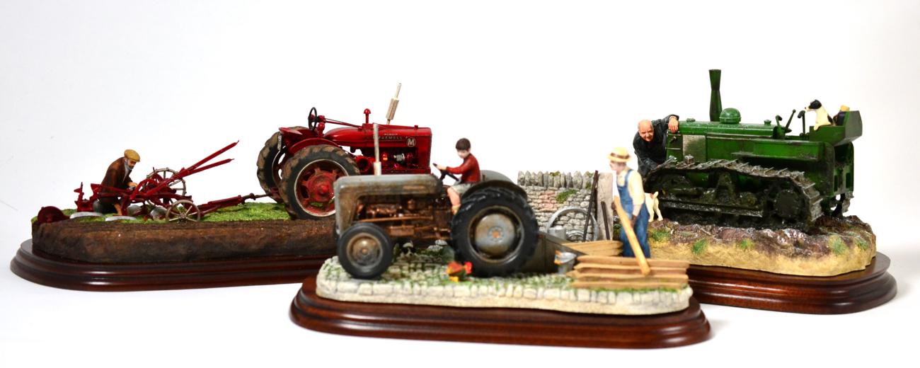 Border Fine Arts Tractor Models Comprising: 'Golden Memories', model No. B0799 by Ray Ayres, on wood