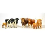 Beswick Cattle Comprising: Limousin Bull, model No. 2463B with BCC backstamp, Guernsey Bull, 'Ch.