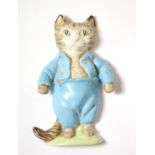 Beswick Beatrix Potter Tom Kitten Plaque, BP-2, brown, blue and white gloss