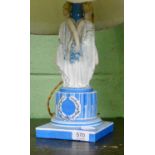 A French porcelain figural table lamp