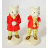 Beswick Rupert Bear, Style One, model No. 2694; together with Rupert Bear Snowballing, model No.