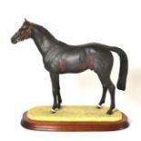 Border Fine Arts 'Thoroughbred Stallion', Standing, Style Two, model No. B0241A by Anne Wall,