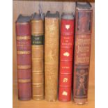 Surtees (R.S.), Five Sporting Novels, hand-coloured plates, three in leather bindings