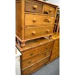 Victorian three height chest and another smaller