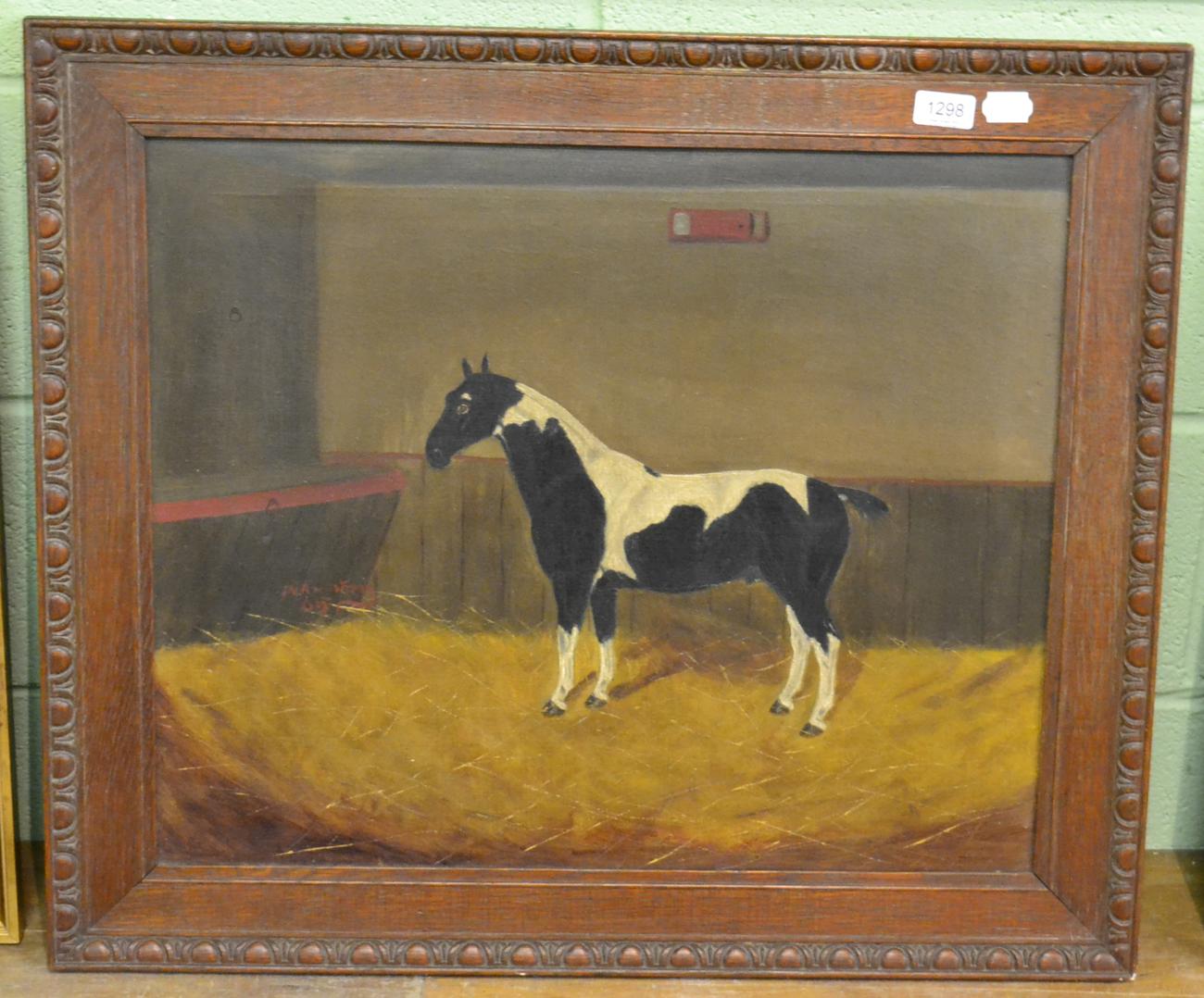 Oil on canvas, study of a horse
