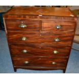 A 19th century crossbanded mahogany chest of drawers