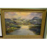 Prudence Turner (20th century) Loch Torridon Wester Ross, signed, inscribed verso, oil on canvas