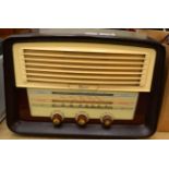 An Art Deco Marconi T56A bakelite valve radio