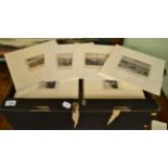 A quantity of 19th century lithographs and engravings, including views and country houses in Kent,
