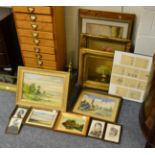 Fourteen various framed pictures and prints