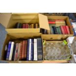 A collection of books including history, literature, etc. (three boxes)