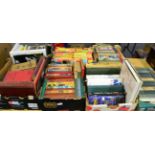 Assorted volumes including topography, fiction by Arthur Ransome, etc (in seven boxes)