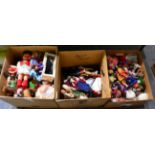 A large quantity of assorted dolls, international costume dolls, modern bisque and plastic dolls (