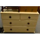 A 19th century chest of drawers (painted)