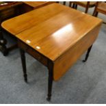 A Victorian mahogany pembroke table