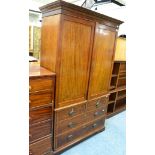 A 19th century mahogany linen press