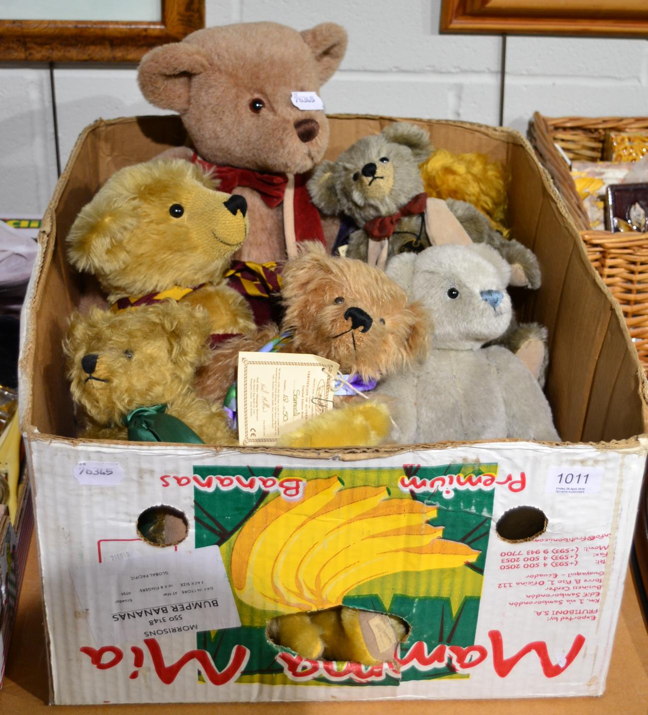 Assorted modern Deans Rag Book Bears, including Mr Watson with growler, Frebbie, yellow jointed