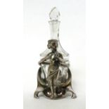 * A WMF pewter scent bottle holder