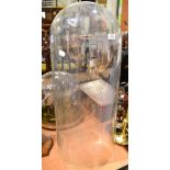 + A large Victorian glass dome, 75cm high