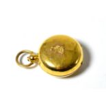 A late Victorian 9ct gold sovereign case