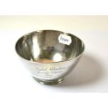 A silver bowl engraved Sybil Pauline from her Godfather Paul, dated 1926, 13cm diameter