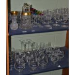 * A quantity of good quality drinking glasses and crystal including brandy, wine, sherry and