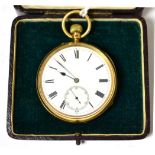 An 18ct gold full hunter pocket watch by Thomas Rutherford Hawick