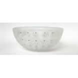* A Lalique Nemours glass flower moulded bowl, unmarked, 26cm