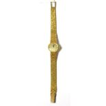 A lady's 9ct gold wristwatch, signed Tissot, model: Stylist, 1969, lever movement, silvered dial